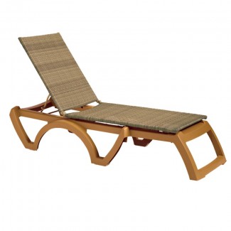 Restaurant Hospitality Poolside Furniture Java All-Weather Wicker Chaise Lounge
